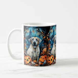 Halloween Anatolischer Hirtenhund mit Kürbissen Gr Kaffeetasse