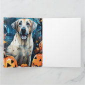 Halloween Anatolischer Schäferhund mit Pumpkins Be Karte (Innenseite)