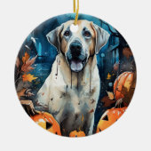 Halloween Anatolischer Schäferhund mit Pumpkins Be Keramik Ornament (Vorne)
