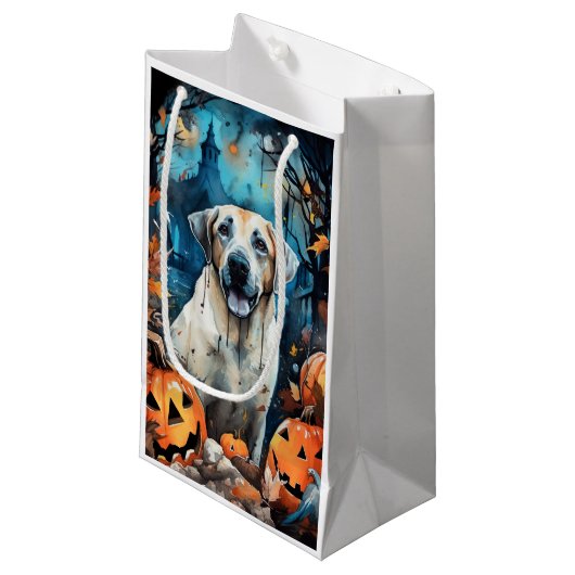 Halloween Anatolischer Schäferhund mit Pumpkins Be Kleine Geschenktüte (Vorderseite Schrägansicht)