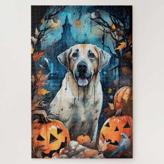 Halloween Anatolischer Schäferhund mit Pumpkins Be Puzzle (Vertikal)