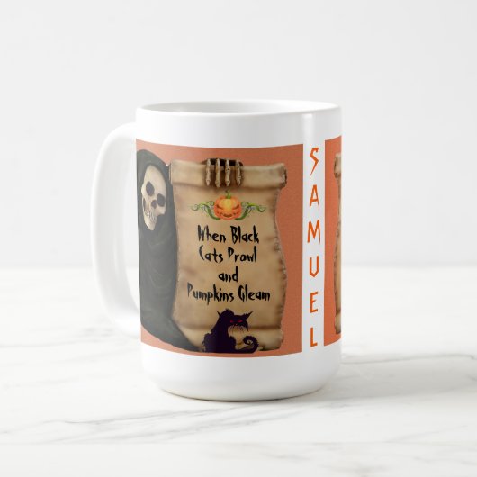 Halloween-Angebot Kaffeetasse (Vorderseite Links)