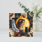 Halloween Angel und Black Cat Card (Stehend Vorderseite)