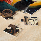 Halloween Angel und Schwarze Katze Puzzle (Seite)
