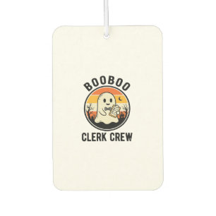 Halloween Angestellter BooBoo Geister Crew Vintage Autolufterfrischer