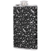 Halloween Animal Bats Hunde Katzen Spinnen Skelett Flachmann (Links)