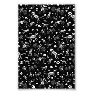 Halloween Animal Bats Hunde Katzen Spinnen Skelett Fotodruck