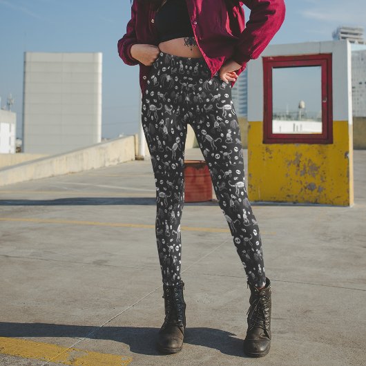 Halloween Animal Bats Hunde Katzen Spinnen Skelett Leggings