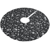 Halloween Animal Bats Hunde Katzen Spinnen Skelett Polyester Weihnachtsbaumdecke (Schrägansicht)