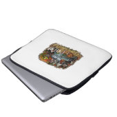 Halloween Animal Laptopschutzhülle (Vorne Knopf)