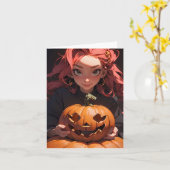 Halloween Anime B Karte (Gelbe Blume)