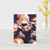 Halloween Anime Karte (Gelbe Blume)