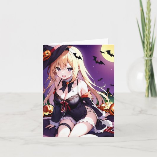 Halloween Anime O Feiertagskarte (Vorderseite)
