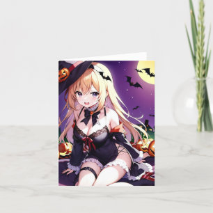 Halloween Anime O Feiertagskarte