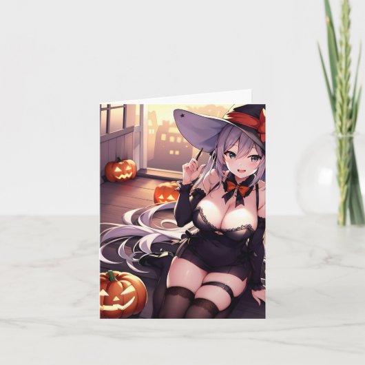 Halloween Anime R Feiertagskarte (Vorderseite)