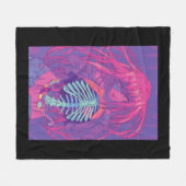 Halloween Anime Spooky Anime Girl Waifu Beängstige Fleecedecke (Vorderseite (Horizontal))