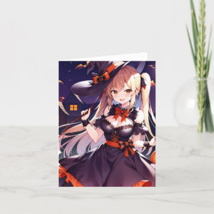 Halloween Anime Y Feiertagskarte