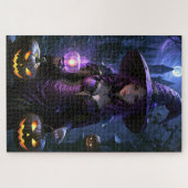 Halloween Animierte Hexe und Jack-O-Lanterns Puzzle (Horizontal)