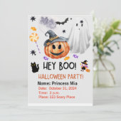 Halloween-Ansammlung mit Leckereien und Tricks Einladung (Stehend Vorderseite)