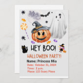 Halloween-Ansammlung mit Leckereien und Tricks Einladung (Vorne/Hinten)