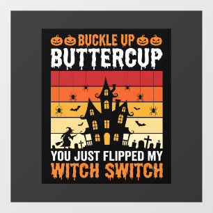 Halloween Anschnallen Butterblume Hexen Schalter D Fensteraufkleber