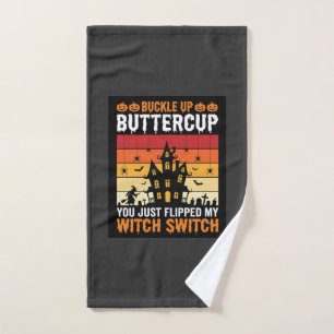 Halloween Anschnallen Butterblume Hexen Schalter D Handtuch
