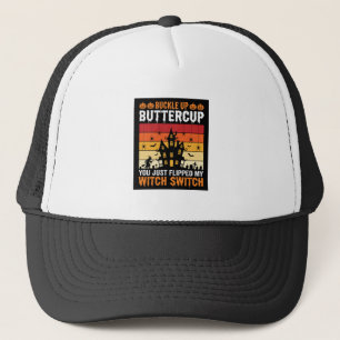 Halloween Anschnallen Butterblume Hexen Schalter D Truckerkappe