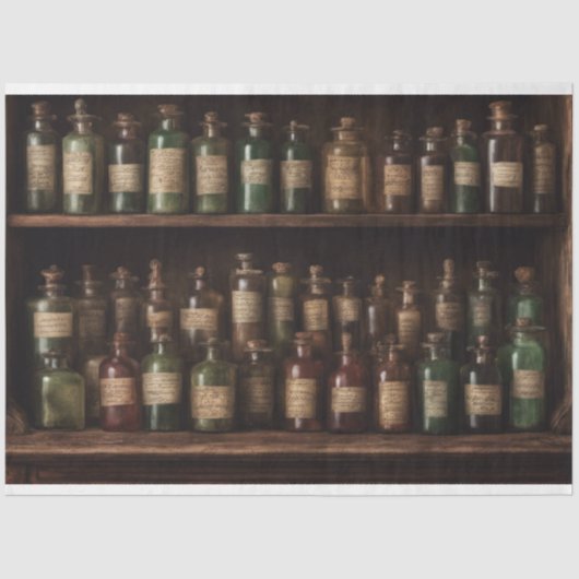 Halloween Apothecary Bottles Witz Outlander Seidenpapier (Vorderseite)