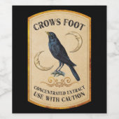 Halloween-apothecary Crows Foot Wine Label Weinetikett (Einzelnes Label)