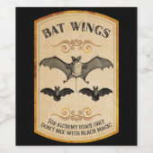 Halloween-Apothekar Bat-Wings-Weinlabel Weinetikett (Einzelnes Label)