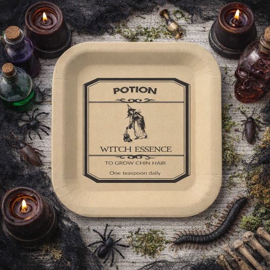 Halloween Apotheke Hexen-Essenz Pappteller