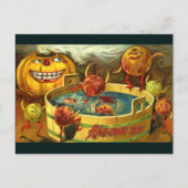 Halloween Apple Bobbing Postkarte (Vorderseite)