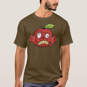 Halloween Apple Zombie Food Frucht Monster Spooky T-Shirt