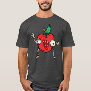 Halloween Apple Zombie Food Frucht Monster Spooky  T-Shirt