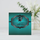 Halloween aquamarin Ghost Einladung (Stehend Vorderseite)