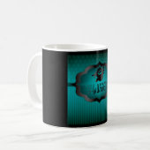 Halloween aquamarin Ghost Kaffeetasse (Vorderseite Links)