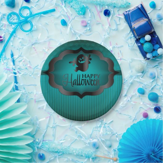 Halloween aquamarin Ghost Pappteller (Party)