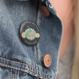 Halloween Aquamarin Pumpkin Allergie Bewusstsein Button
