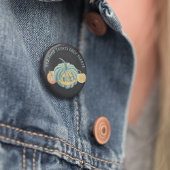 Halloween Aquamarin Pumpkin Allergie Bewusstsein Button
