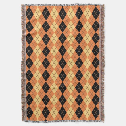 Halloween Argyle Decke (Vorderseite Vertikal)