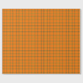 Halloween Argyle Plaid Orange, Yellow & Black Geschenkpapier (Flach)