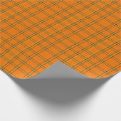 Halloween Argyle Plaid Orange, Yellow & Black Geschenkpapier (Ecke)