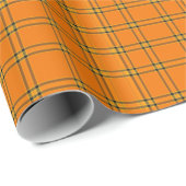 Halloween Argyle Plaid Orange, Yellow & Black Geschenkpapier (Rolleneckpunkt)
