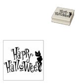 Halloween Art Briefmarke/Happy Halloween Black Cat Gummistempel (Stempel)