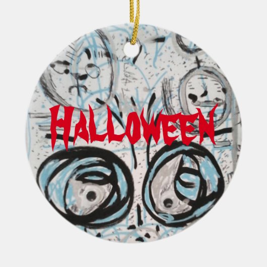 Halloween Art Collection Keramik Ornament (Vorne)