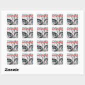 Halloween Art Collection Quadratischer Aufkleber (Blatt)