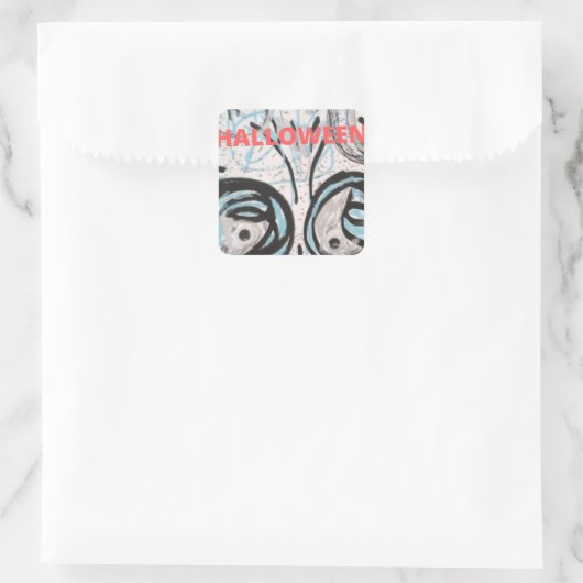 Halloween Art Collection Quadratischer Aufkleber (Tasche)