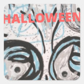 Halloween Art Collection Quadratischer Aufkleber (Vorderseite)