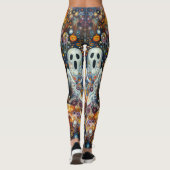 Halloween Art Deco Ghosts Spooky Fun Leggings (Rückseite)