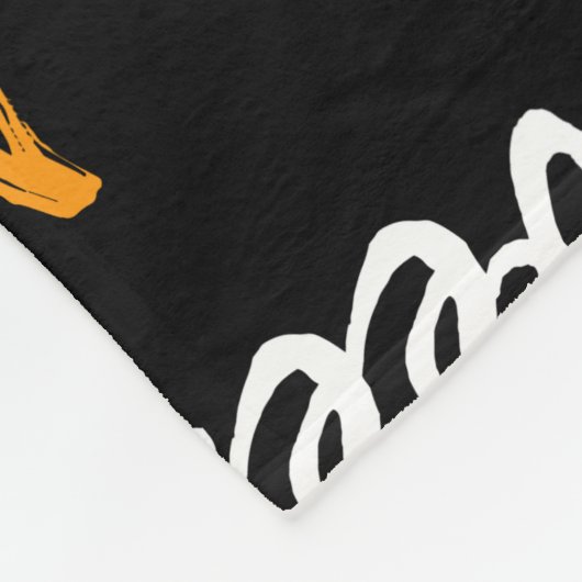 Halloween-Art (orange und weiß) Fleecedecke (Ecke)